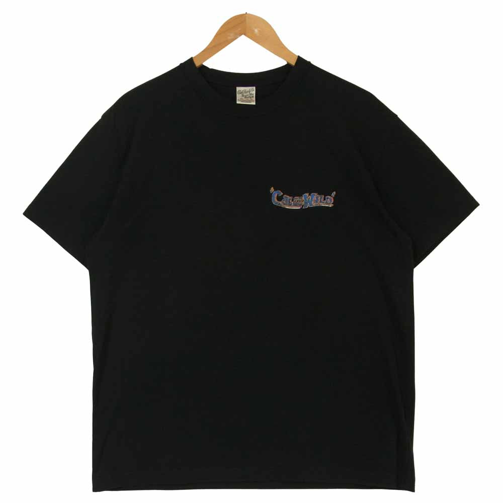 CALEE キャリー 19SS WASHED BOAR T-SHIRT ウォッシュ 半袖 Tシャツ コットン 日本製 ブラック系 XL【中古】