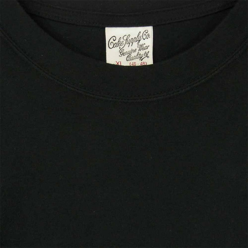 CALEE キャリー 19SS WASHED BOAR T-SHIRT ウォッシュ 半袖 Tシャツ コットン 日本製 ブラック系 XL【中古】