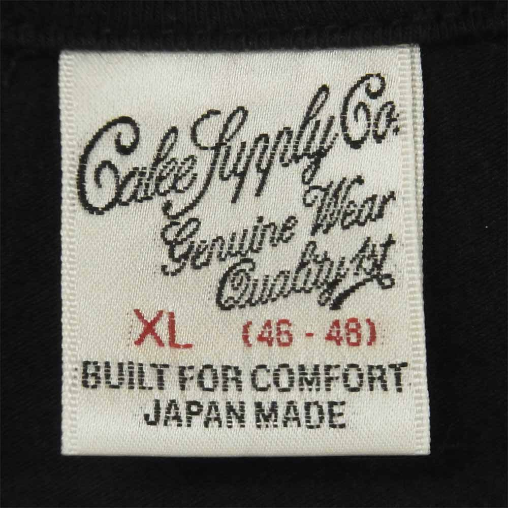 CALEE キャリー 19SS WASHED BOAR T-SHIRT ウォッシュ 半袖 Tシャツ コットン 日本製 ブラック系 XL【中古】