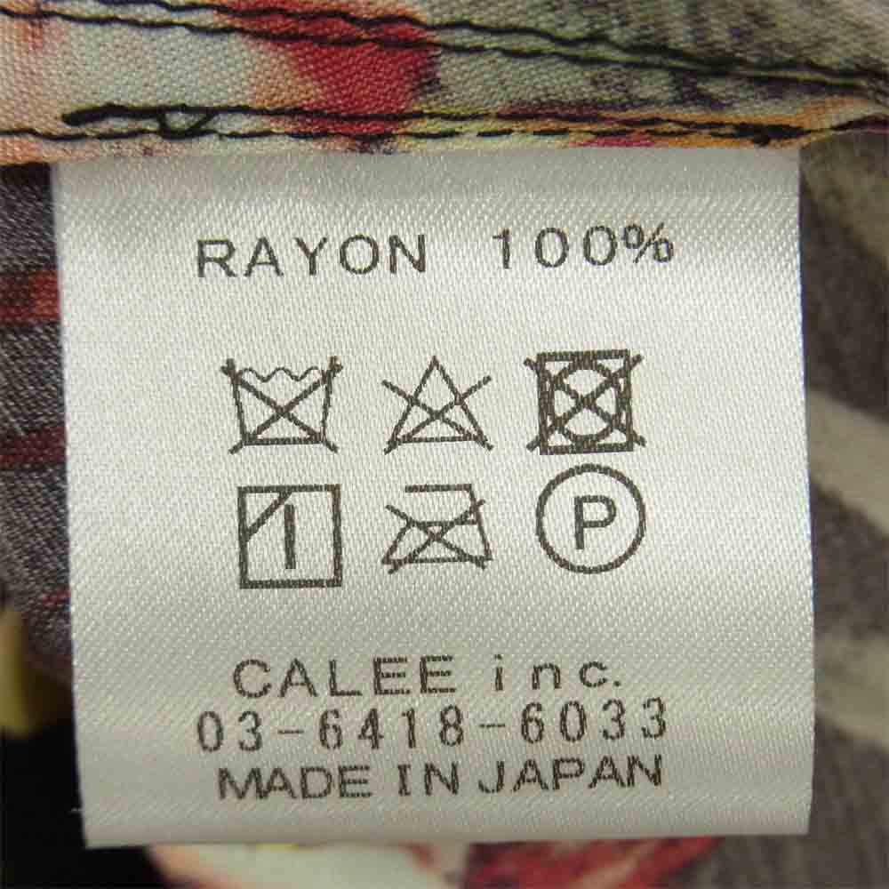CALEE キャリー HAWAIIAN S/S SHIRT アロハ 半袖 シャツ レーヨン 日本製 ブラック系【中古】
