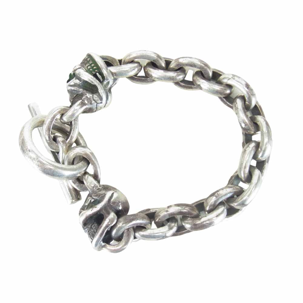 STOPLIGHT ストップライト 2 Skull Bracelet スカル ブレスレット シルバー系【中古】