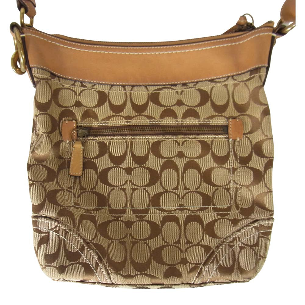 COACH コーチ 10403 キャンバス ショルダー バッグ ブラウン系【中古】