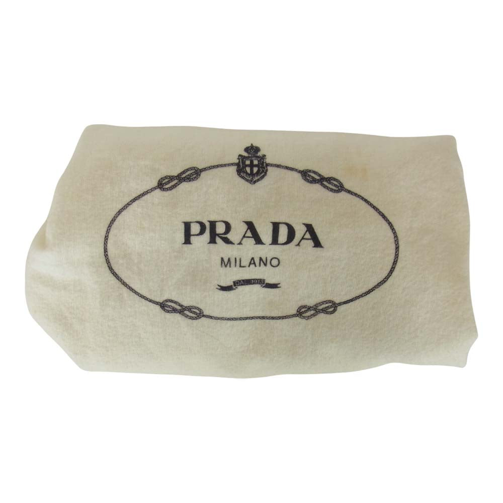 PRADA プラダ ナイロン プラスチックチェーン ハンド ショルダー バッグ ブラック系【中古】