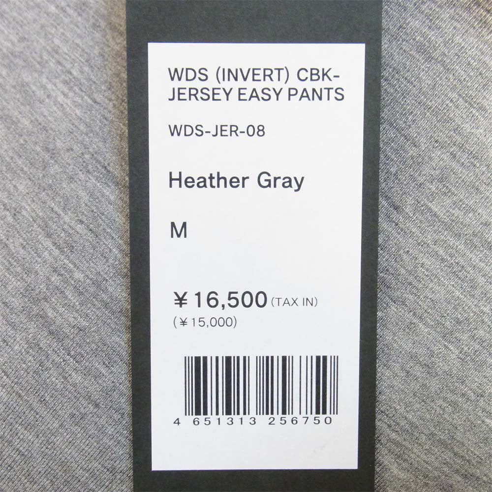 ウィンダンシー 21SS WDS-JER-08 WDS INVERT CBK-JERSEY EASY PANTS? イージー スウェット パンツ グレー系 M【新古品】【未使用】【中古】
