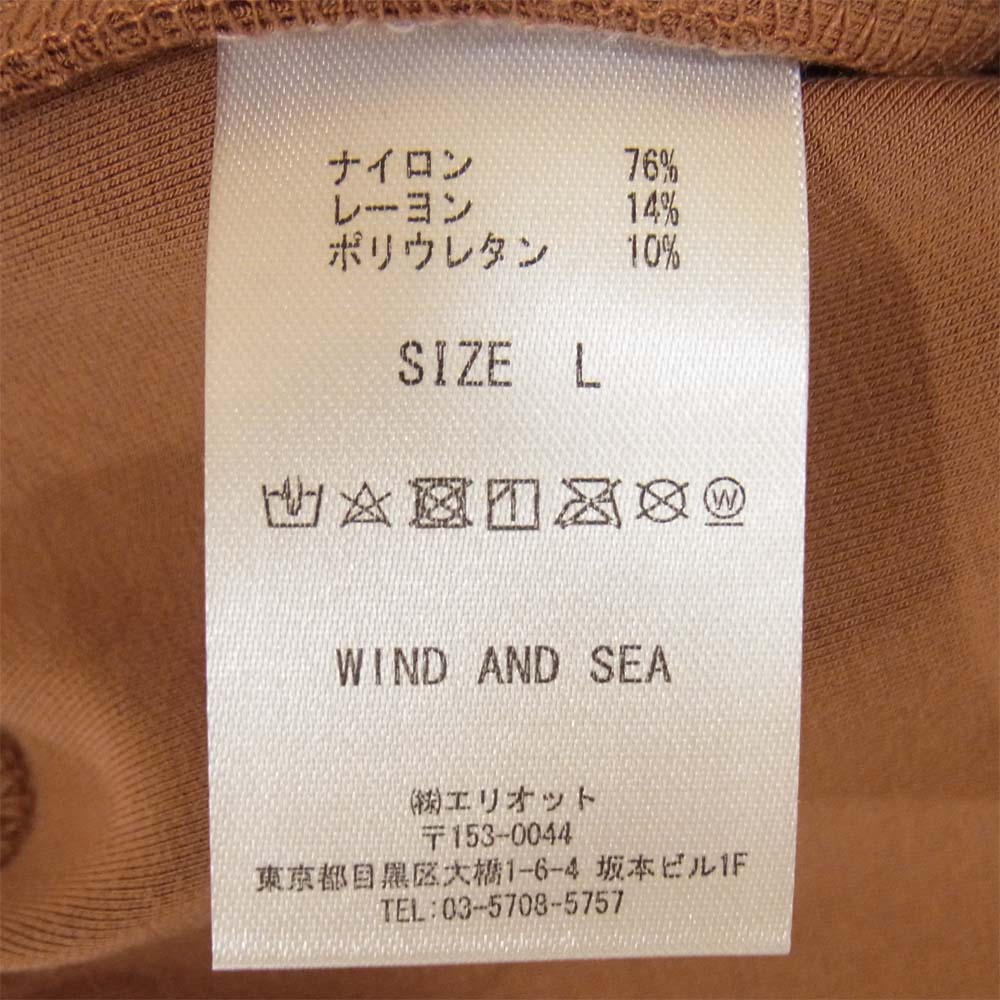 ウィンダンシー 21SS WDS-JER-06 WDS INVERT CBK JERSEY CREW NECK クルー ネック スウェット ブラウン系 L【新古品】【未使用】【中古】