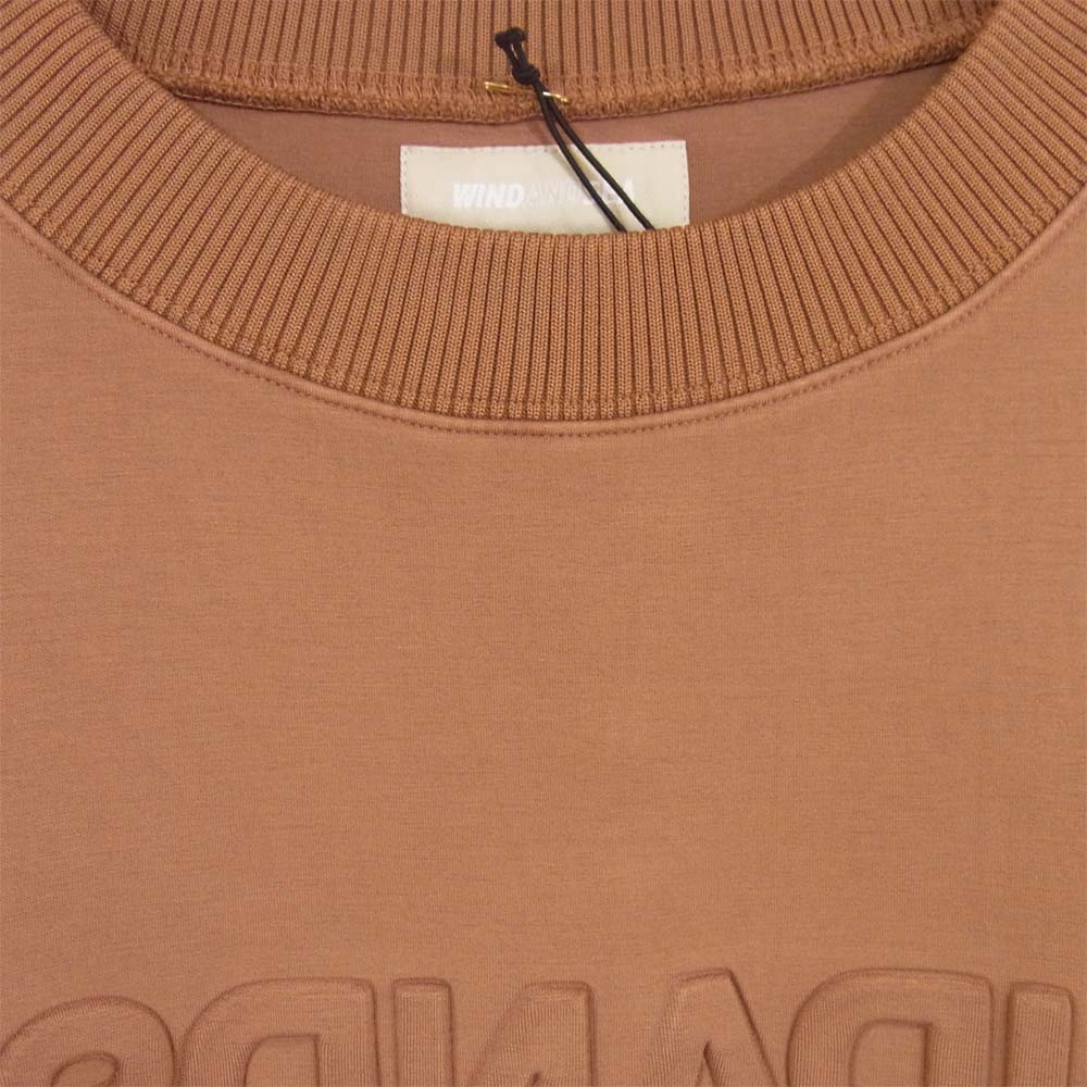ウィンダンシー 21SS WDS-JER-06 WDS INVERT CBK JERSEY CREW NECK クルー ネック スウェット ブラウン系 L【新古品】【未使用】【中古】