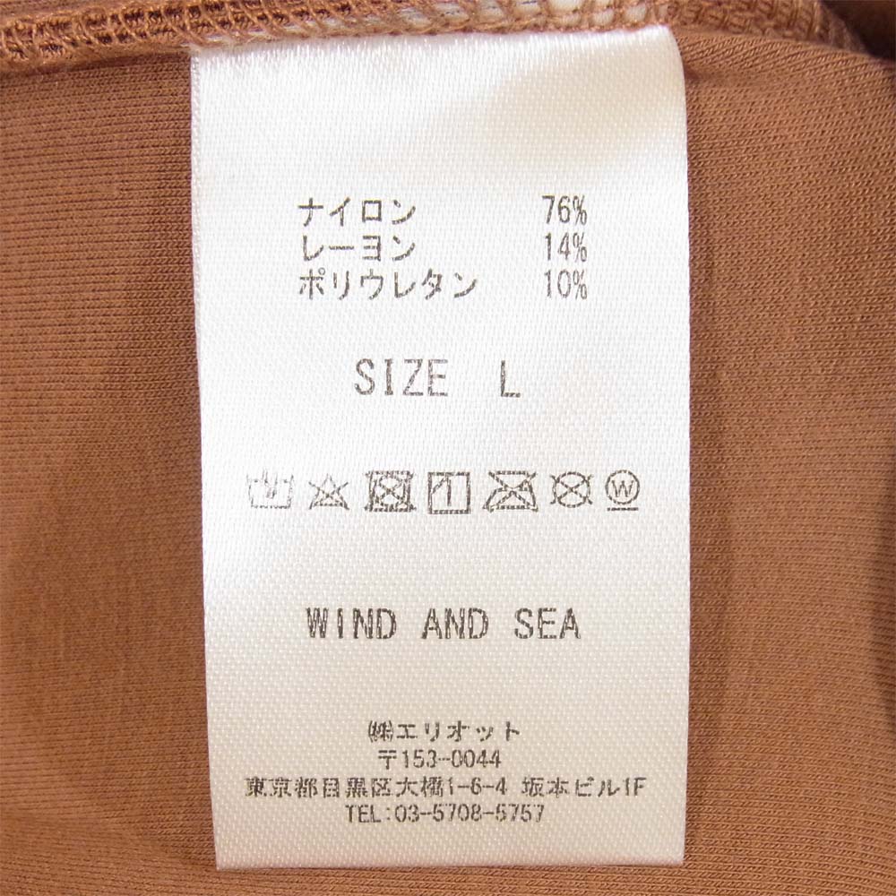 ウィンダンシー 21SS WDS-JER-06 WDS INVERT CBK JERSEY CREW NECK クルー ネック スウェット ブラウン系 L【新古品】【未使用】【中古】