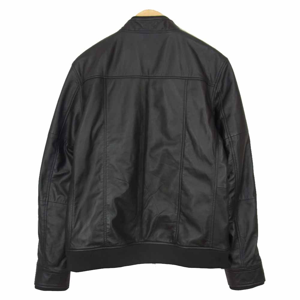 AKM エイケイエム シープ レザー パディング ブルゾン ジャケット ブラック系 L【美品】【中古】