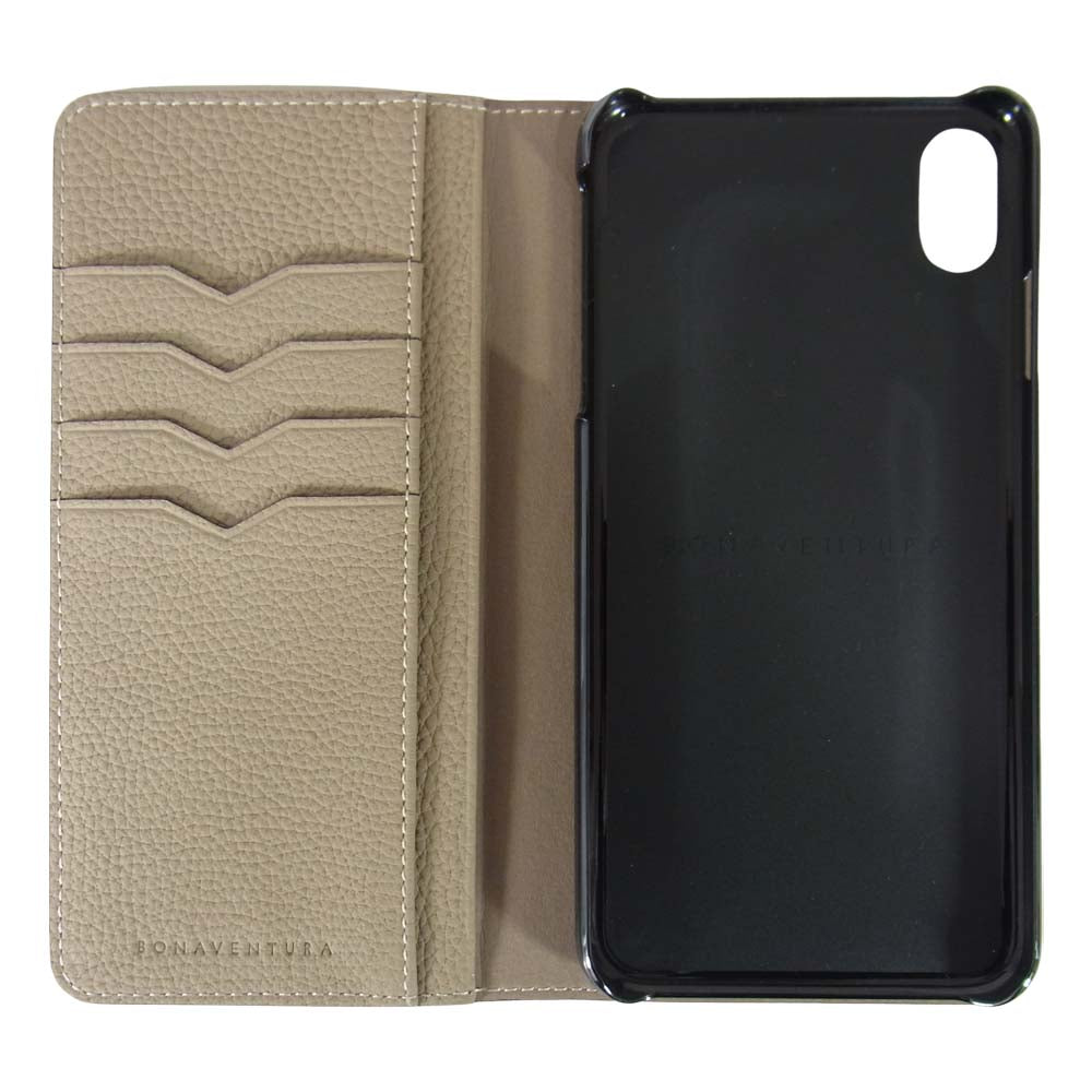 ボナベンチュラ BODTXM-ETGG DIARY CASE for iPhone Xs Max 手帳型 アイフォン ケース ブラウン系【新古品】【未使用】【中古】