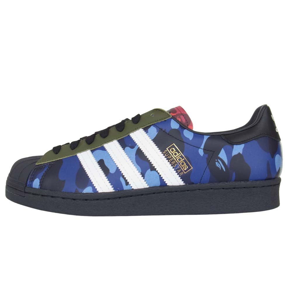 A BATHING APE アベイシングエイプ GZ8982 × A BATHING APE エイプ SUPER STAR 80S BAPE スーパースター マルチカラー系 27.5cm【新古品】【未使用】【中古】