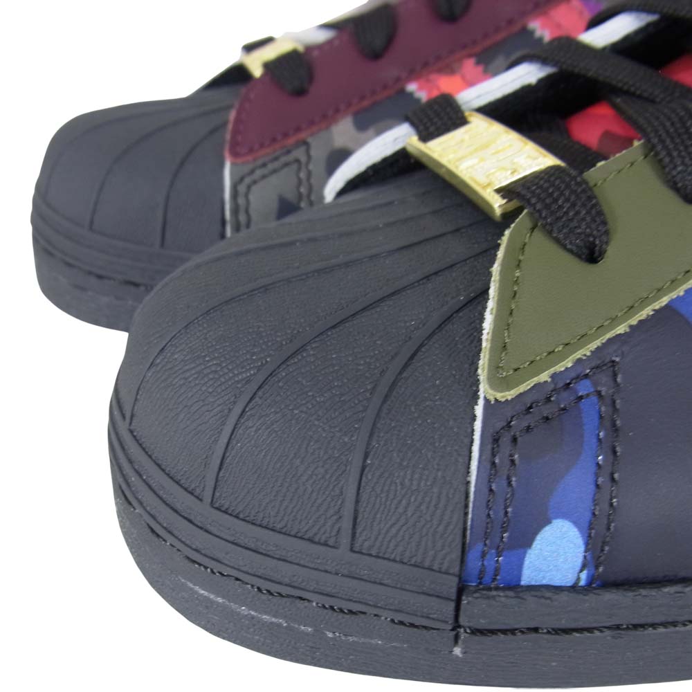 A BATHING APE アベイシングエイプ GZ8982 × A BATHING APE エイプ SUPER STAR 80S BAPE スーパースター マルチカラー系 27.5cm【新古品】【未使用】【中古】