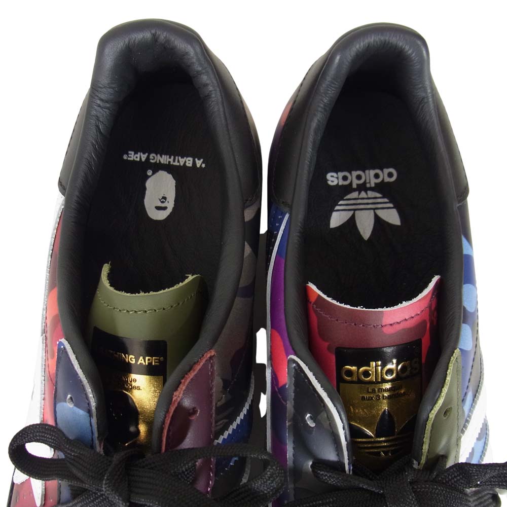 A BATHING APE アベイシングエイプ GZ8982 × A BATHING APE エイプ SUPER STAR 80S BAPE スーパースター マルチカラー系 27.5cm【新古品】【未使用】【中古】