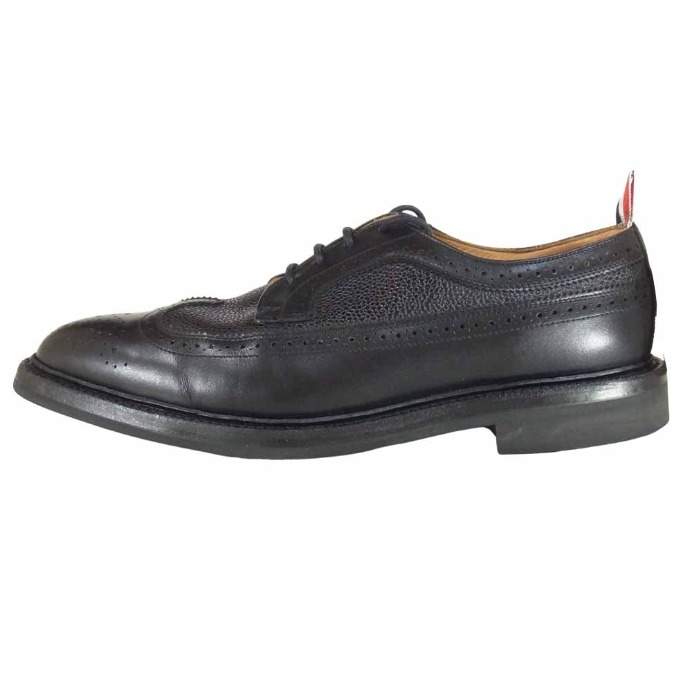 THOM BROWNE トムブラウン MFD002L CLASSIC LONGWING W/SKIN FUNMIX & RUBBER クラシック ウィングチップ ブラック系 US11【美品】【中古】