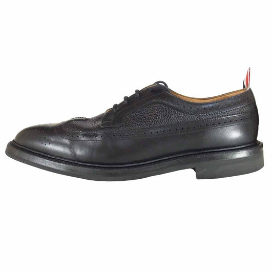 THOM BROWNE トムブラウン MFD002L CLASSIC LONGWING W/SKIN FUNMIX & RUBBER クラシック ウィングチップ ブラック系 US11【美品】【中古】