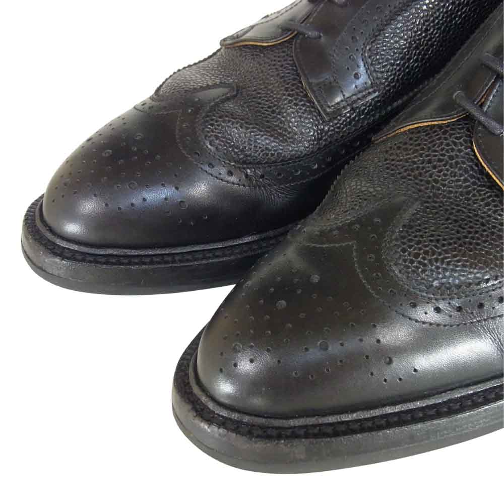 THOM BROWNE トムブラウン MFD002L CLASSIC LONGWING W/SKIN FUNMIX & RUBBER クラシック ウィングチップ ブラック系 US11【美品】【中古】