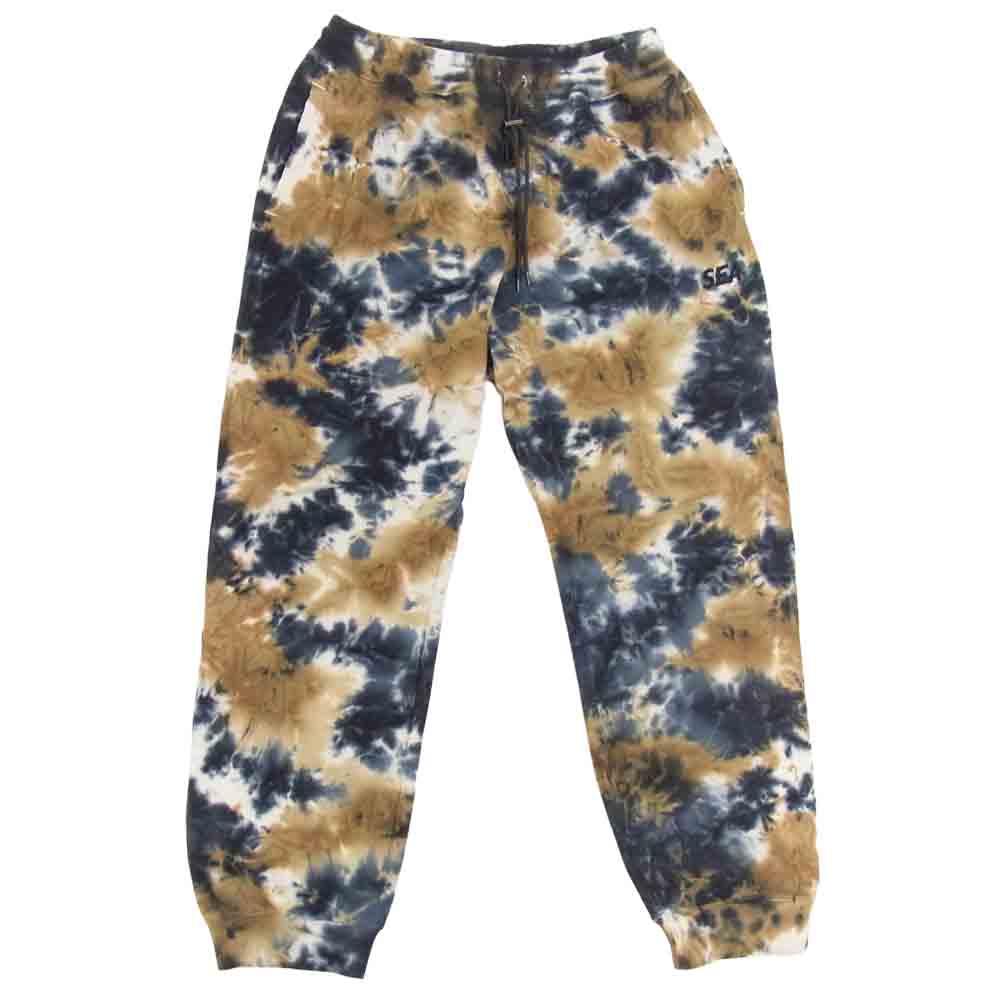 ウィンダンシー 20SS WDS-20S-PT-04 TIE DYE SWEAT PANTS タイダイ スウェット パンツ 黒紺茶系 XL【中古】