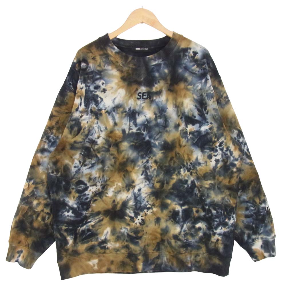 ウィンダンシー 20SS WDS-20S-TPS-02 WDS TIE-DYE SWEAT TOPS タイダイ スウェット プルオーバー 黒紺茶系 XL【中古】