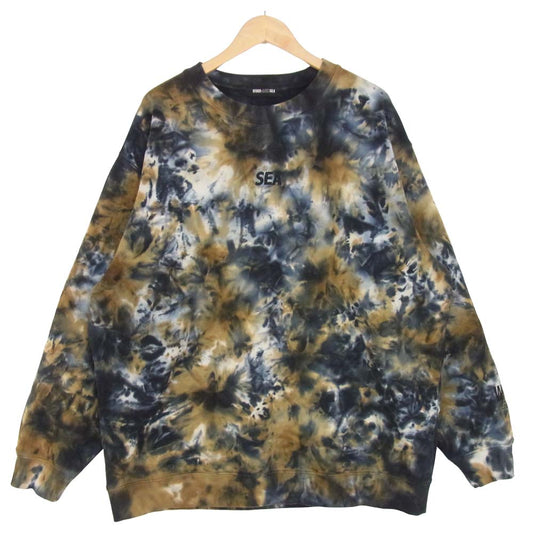 ウィンダンシー 20SS WDS-20S-TPS-02 WDS TIE-DYE SWEAT TOPS タイダイ スウェット プルオーバー 黒紺茶系 XL【中古】