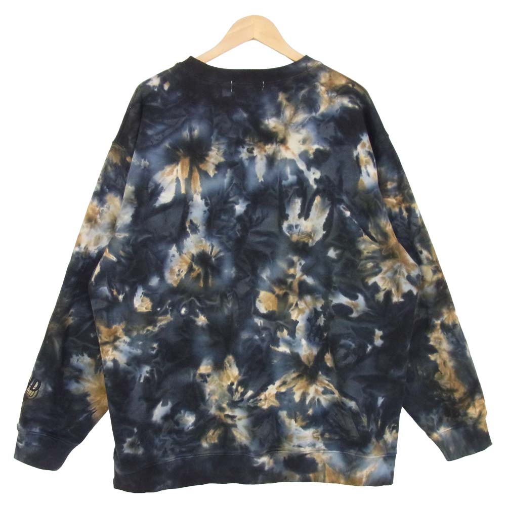 ウィンダンシー 20SS WDS-20S-TPS-02 WDS TIE-DYE SWEAT TOPS タイダイ スウェット プルオーバー 黒紺茶系 XL【中古】