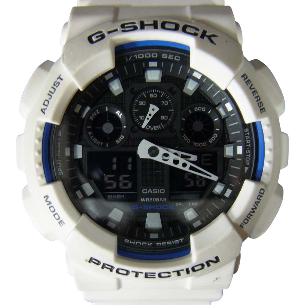 CASIO G-SHOCK カシオ ジーショック GA-100B-7AJF GA-100B-7AJF BASIC ベーシック デジタル ウォッチ 時計 ホワイト系【中古】