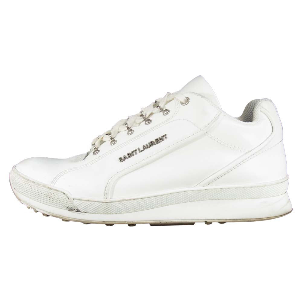 SAINT LAURENT サンローラン 18SS 501612 ジャンプ ローカット レザー スニーカー ホワイト系 41【中古】