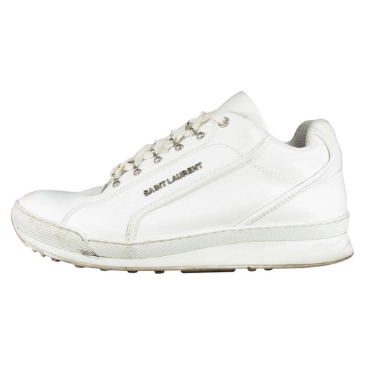 SAINT LAURENT サンローラン 18SS 501612 ジャンプ ローカット レザー スニーカー ホワイト系 41【中古】