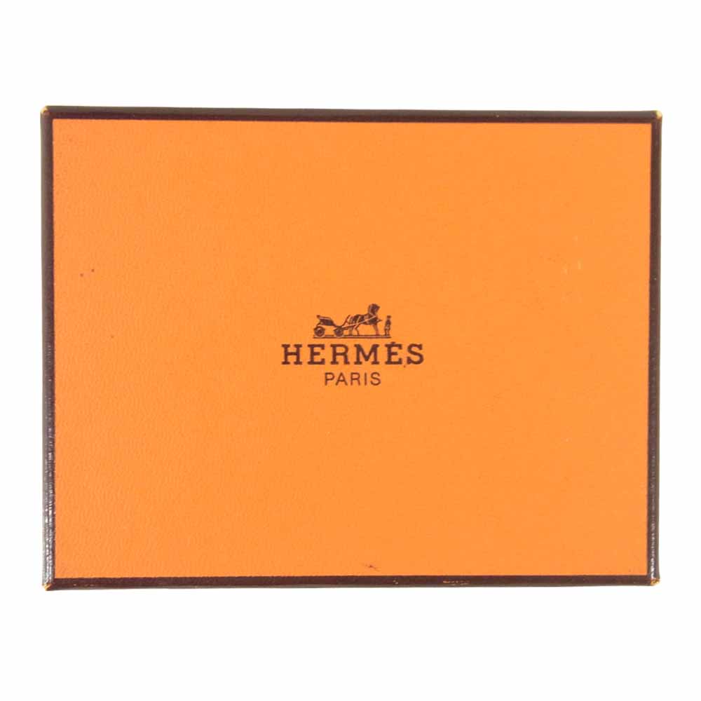 HERMES エルメス ツイスト レザー ブレスレット 革 レザーブレスレット シルバー ブラウン系【中古】