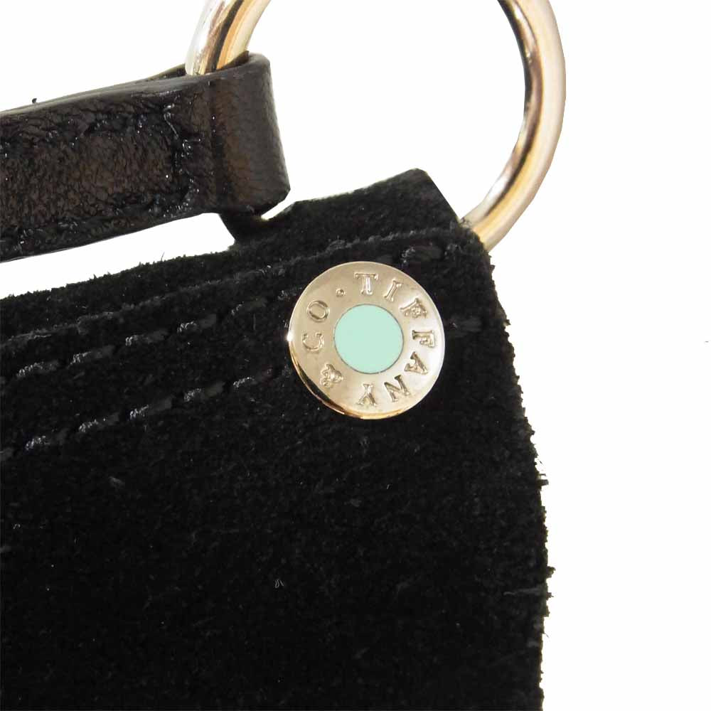 TIFFANY&Co. ティファニー ポーチ付き リバーシブル レザー トート バッグ スエード ブラック系【中古】