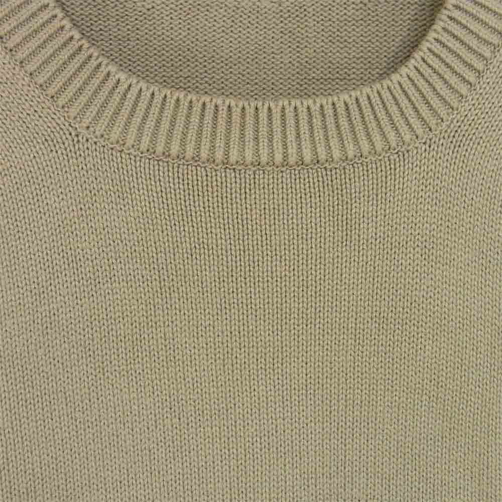 crepuscule 19SS 1901-017 so nakameguro TENJIKU L/S 天竺 コットン ニット 日本製 ベージュ系 S【中古】