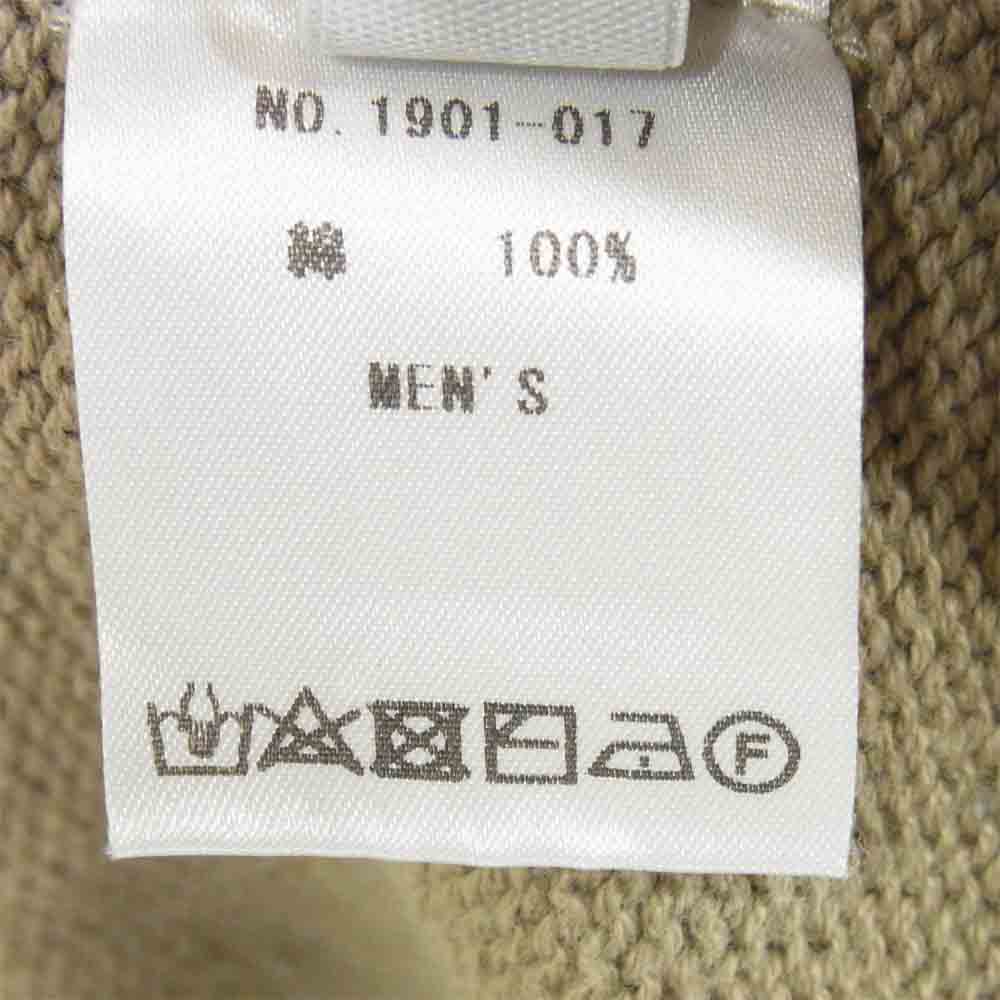 crepuscule 19SS 1901-017 so nakameguro TENJIKU L/S 天竺 コットン ニット 日本製 ベージュ系 S【中古】