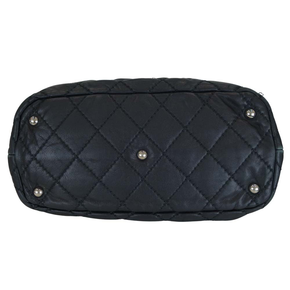 CHANEL シャネル マトラッセ ココマーク チェーン トートバッグ ブラック系【中古】