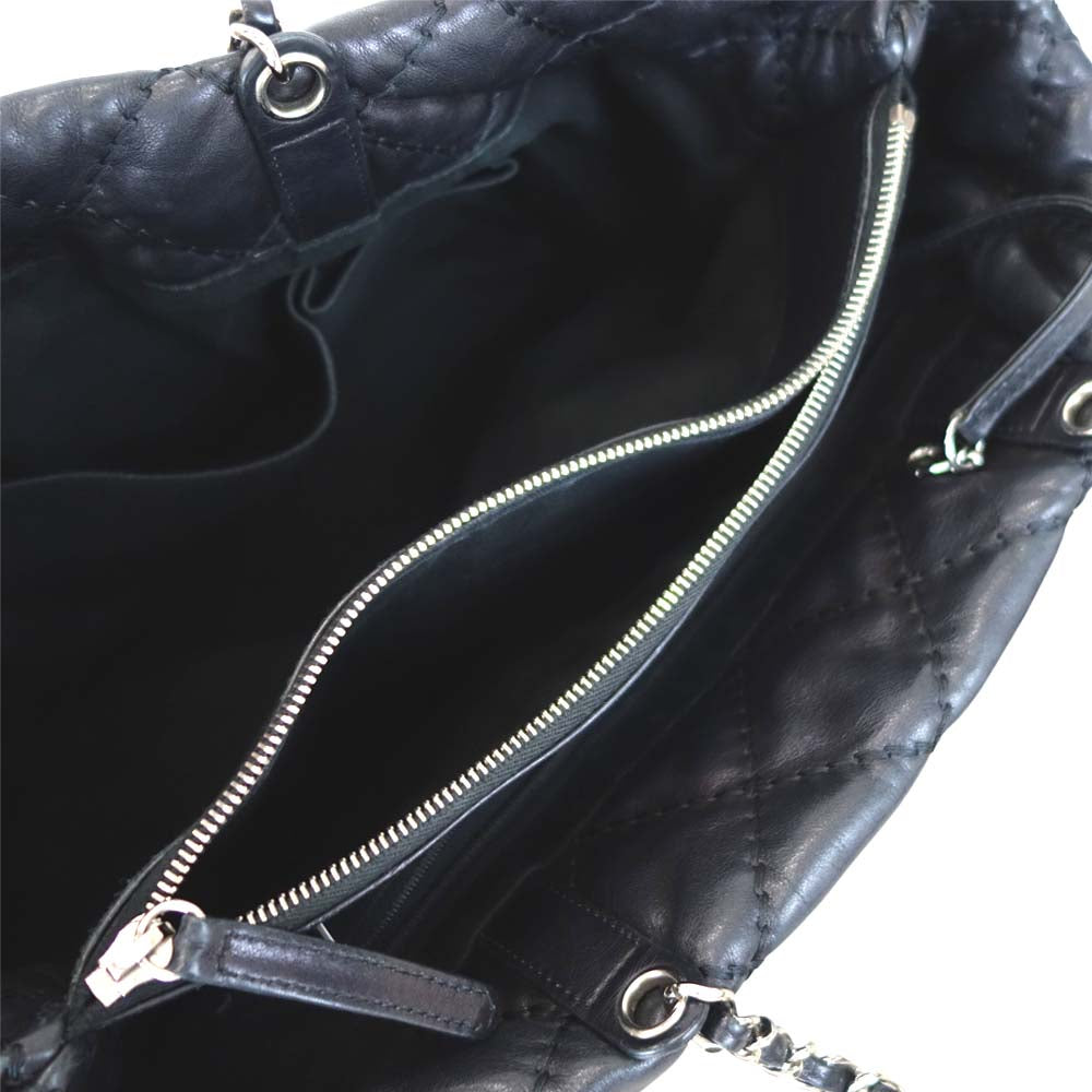 CHANEL シャネル マトラッセ ココマーク チェーン トートバッグ ブラック系【中古】