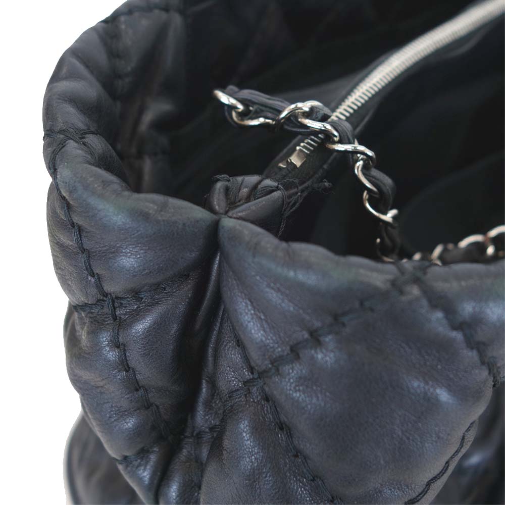 CHANEL シャネル マトラッセ ココマーク チェーン トートバッグ ブラック系【中古】