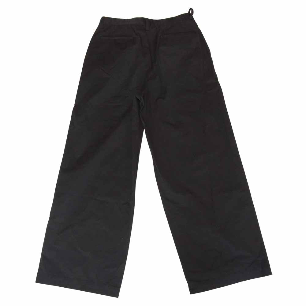 ディガウェル ポリナイロン コットン 混紡 ワイドパンツ ブラック系【中古】