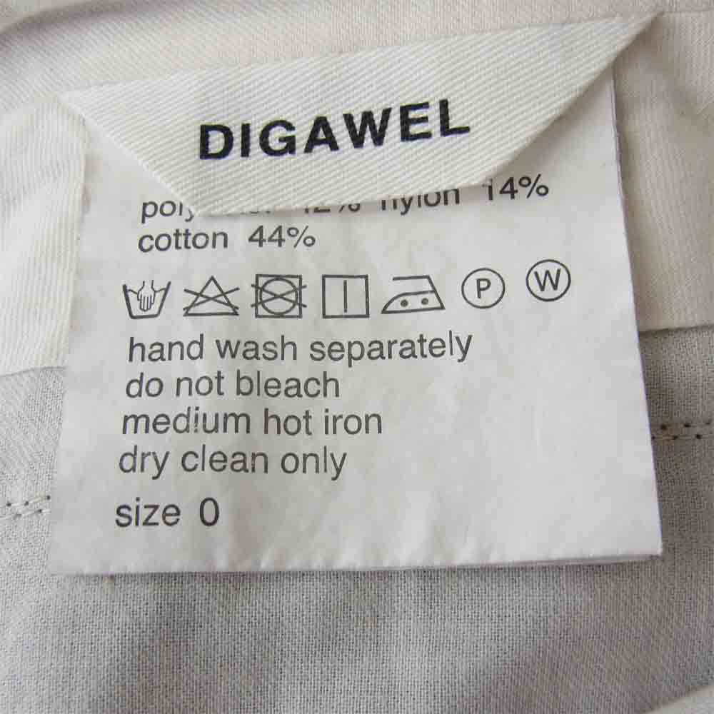 ディガウェル ポリナイロン コットン 混紡 ワイドパンツ ブラック系【中古】