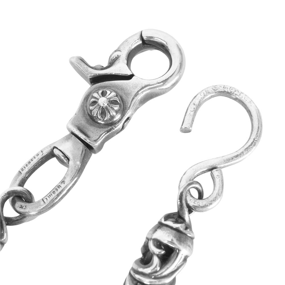 CHROME HEARTS クロムハーツ（原本無） 1クリップ ショート ローラー 6LINK ウォレットチェーン シルバー系【中古】