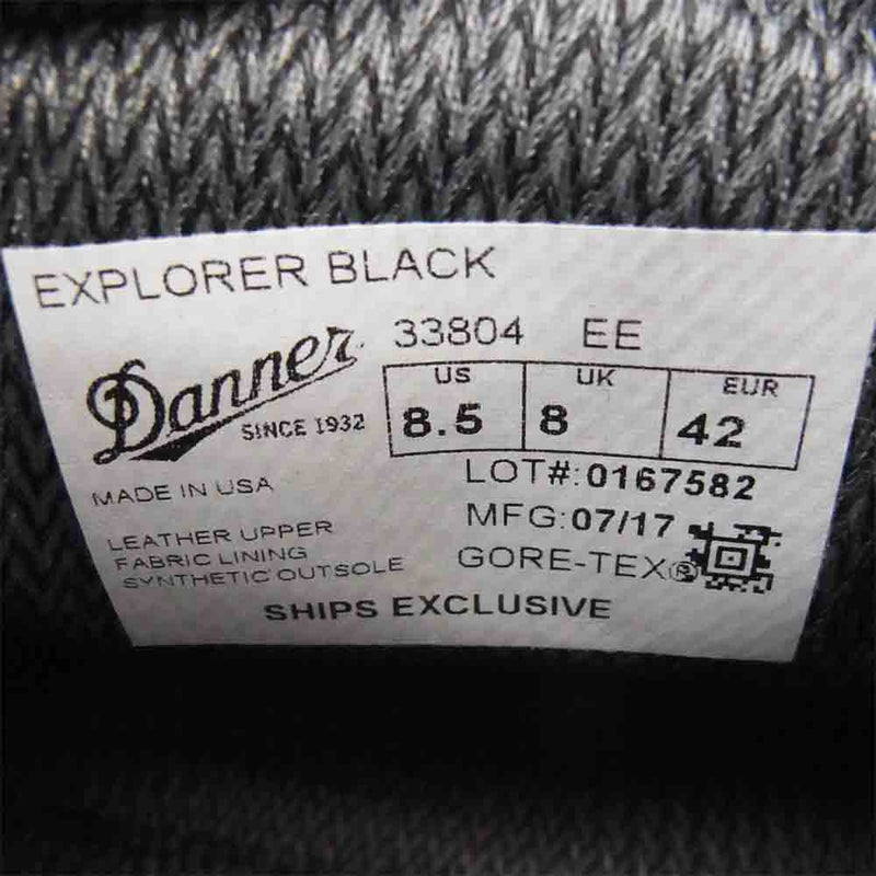 Danner ダナー 33804 SHIPS シップス 別注 LIMITED EXPLORER ブーツ ブラック系 8.5【中古】