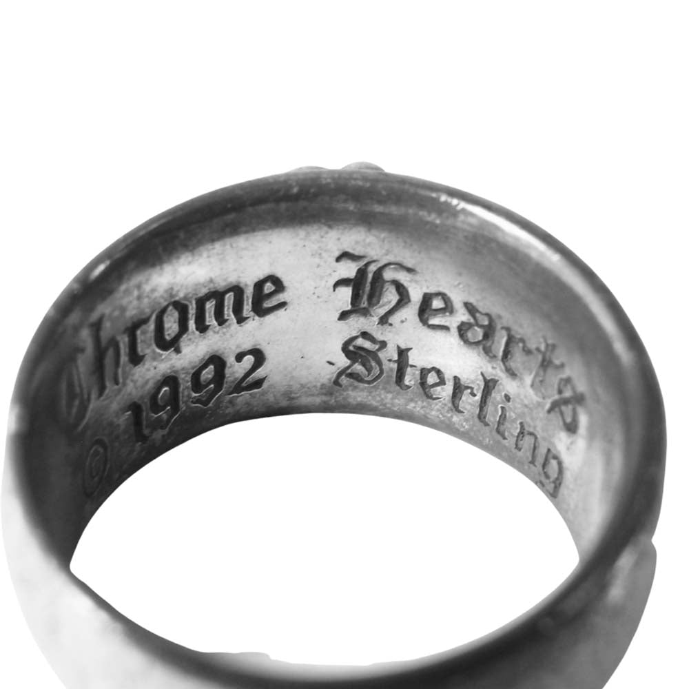 CHROME HEARTS クロムハーツ（原本無） FLRL CRS 1DIA フローラル クロス アフター 1ダイヤ リング シルバー系 23号程度【中古】