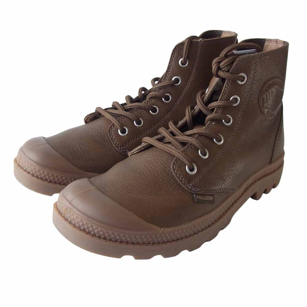 PALLADIUM パラディウム 75750-250-M PAMPA HI LEATHER UL  パンパ ハイ ハイカット スニーカー ブラウン系 UK5.5【極上美品】【中古】