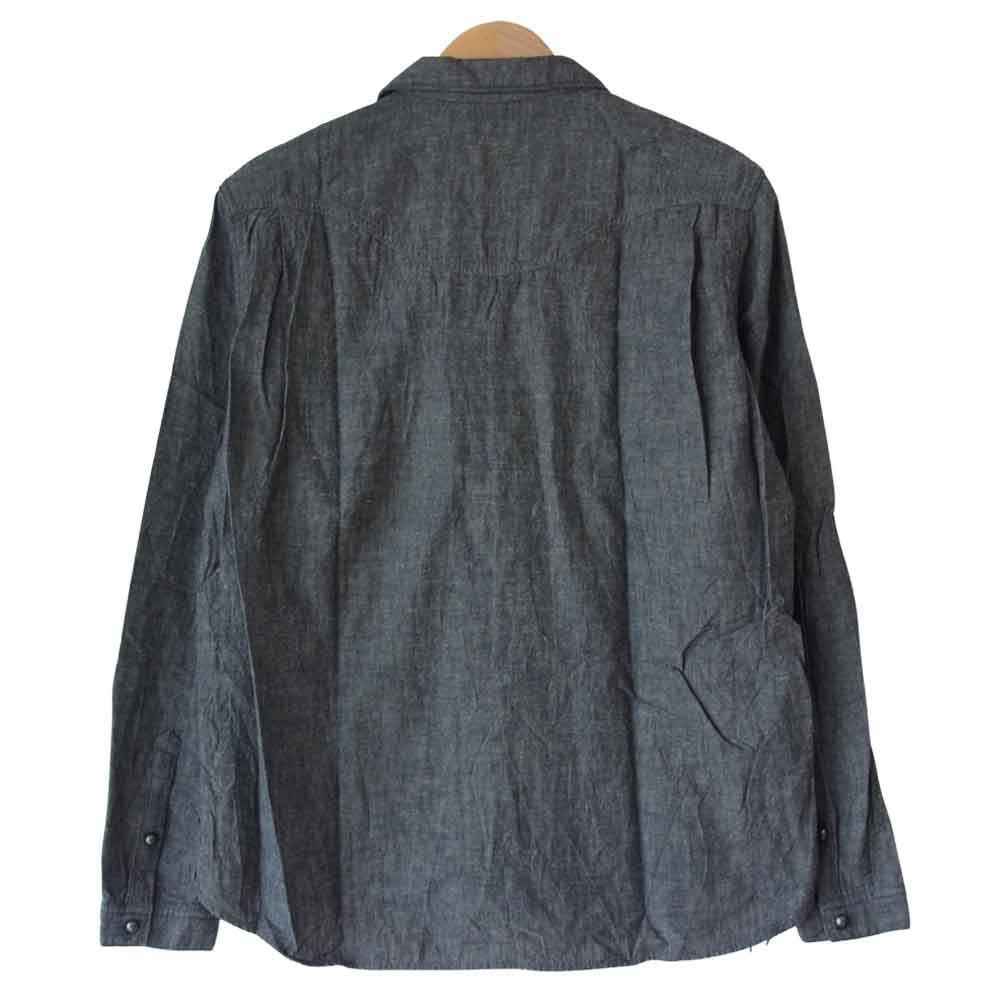 RUDE GALLERY ルードギャラリー イタリアンカラー シャンブレー シャツ チャコール系 4【中古】