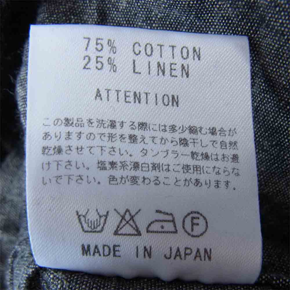 RUDE GALLERY ルードギャラリー イタリアンカラー シャンブレー シャツ チャコール系 4【中古】