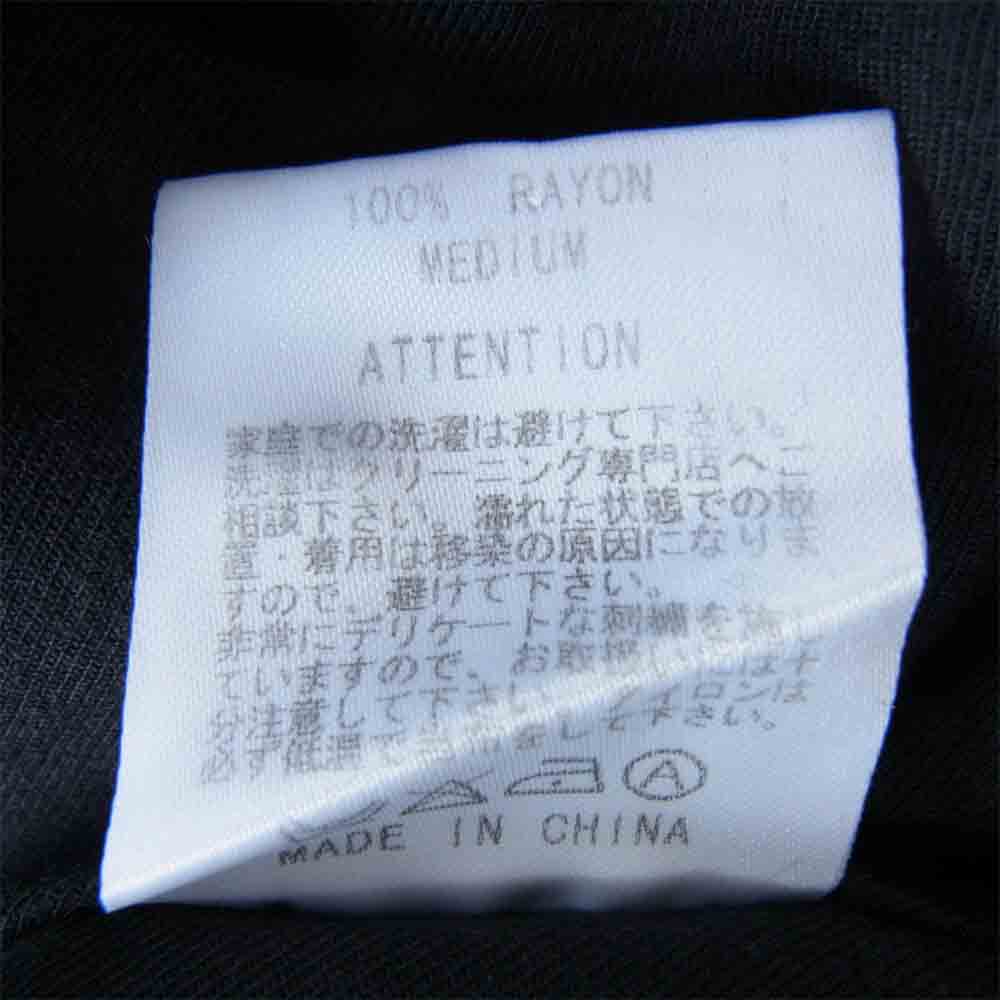 RUDE GALLERY ルードギャラリー バック刺繍 レーヨン オープンカラー 半袖 シャツ ブラック系 M【中古】