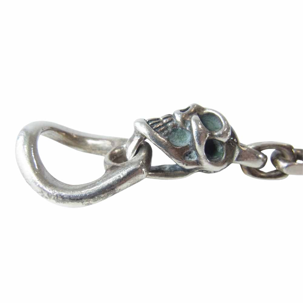 BILL WALL LEATHER ビルウォールレザー スクエア チェーン リンク スカルヘッド ブレスレット シルバー系【中古】