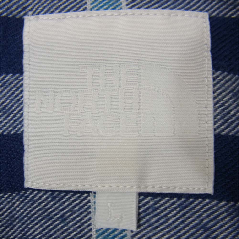 THE NORTH FACE ノースフェイス NT26136H チェック ボタンダウン 長袖 シャツ ブルー系 L【中古】