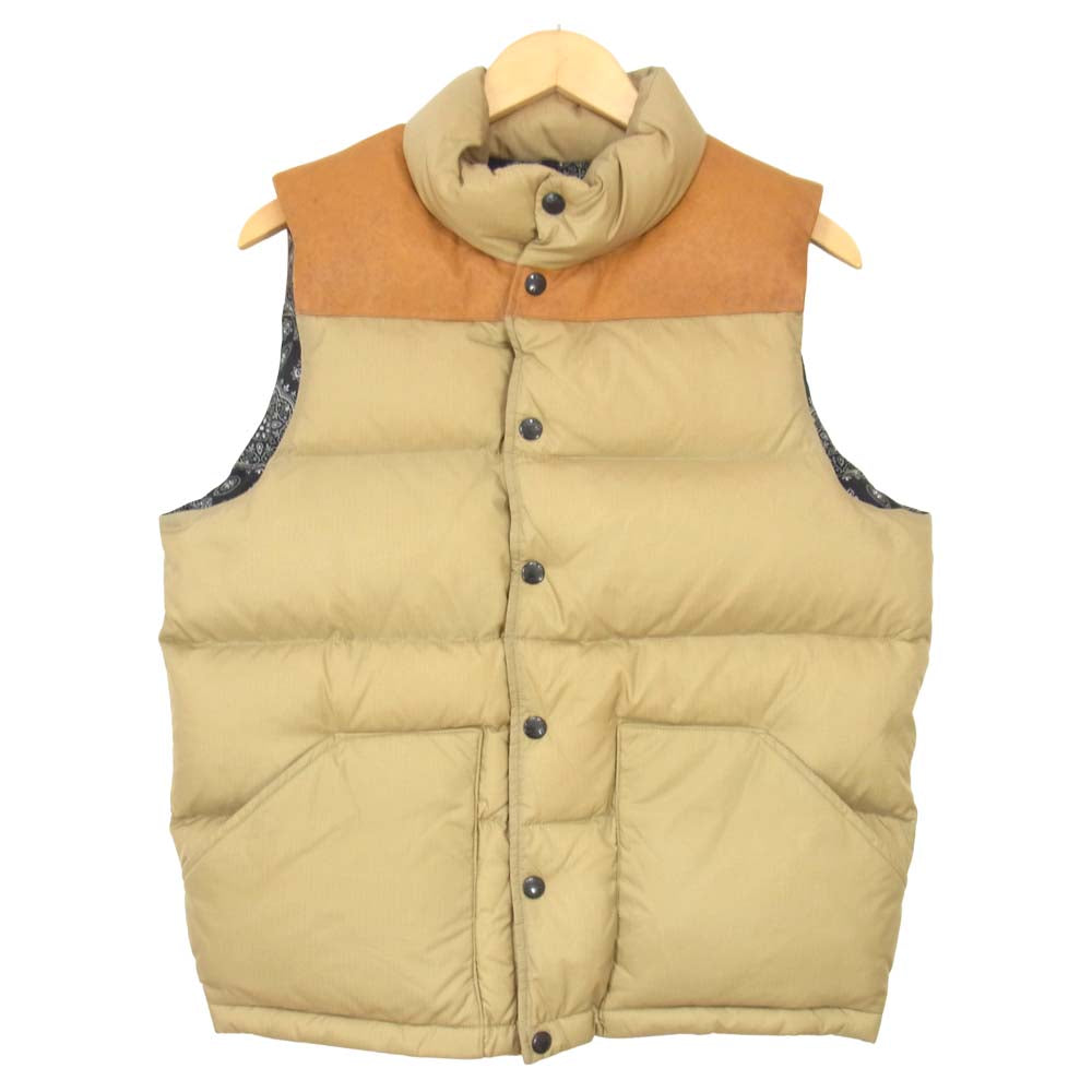 THE NORTH FACE ノースフェイス ND2279N PURPLE LABEL パープル レーベル MOUNTAIN DOWN VEST マウンテン ダウン ベスト ベージュ系 L【中古】