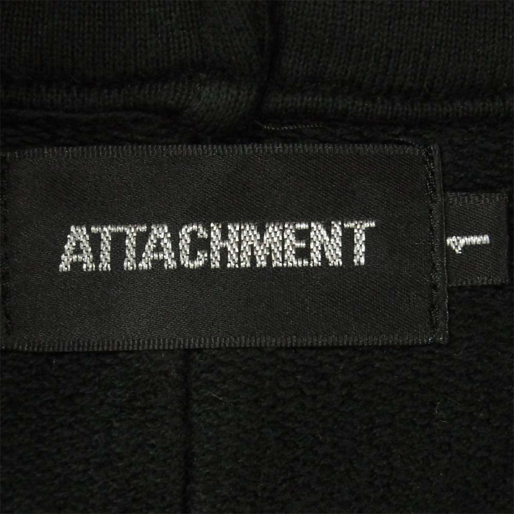 ATTACHMENT アタッチメント コットン ジップ パーカー 日本製 ブラック系 1【中古】