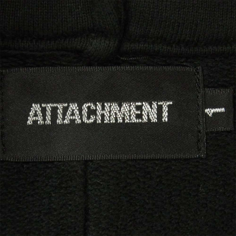 ATTACHMENT アタッチメント コットン ジップ パーカー 日本製 ブラック系 1【中古】