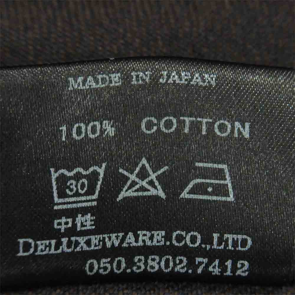 デラックスウエア 7642 40s BROWN DENIM ノンウォッシュ デニム 長袖 シャツ インディゴブルー系 S【新古品】【未使用】【中古】