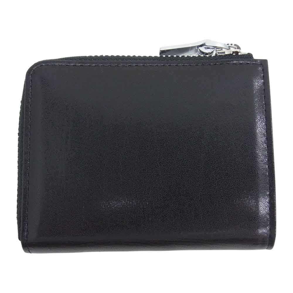 aniary アニアリ 01-20018 L ZIP BILL HOLDER L字 ジップ レザー ミニ ウォレット ブラック系【新古品】【未使用】【中古】