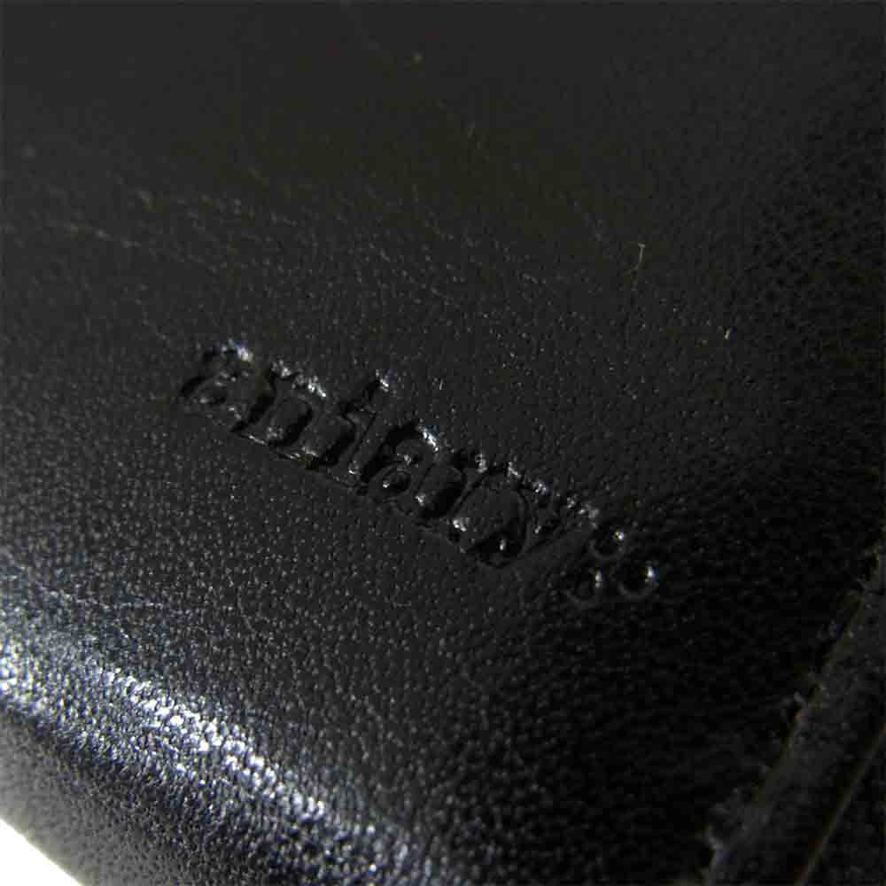aniary アニアリ 01-20018 L ZIP BILL HOLDER L字 ジップ レザー ミニ ウォレット ブラック系【新古品】【未使用】【中古】